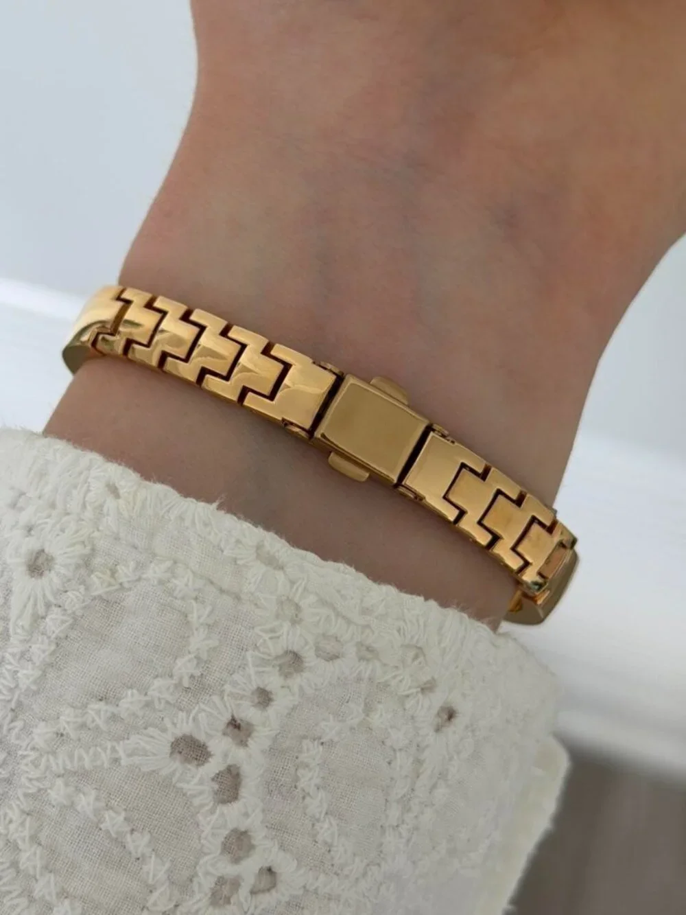SKU:0620 Gold pink watch gold metal bracelet Stainless steel + gift bag